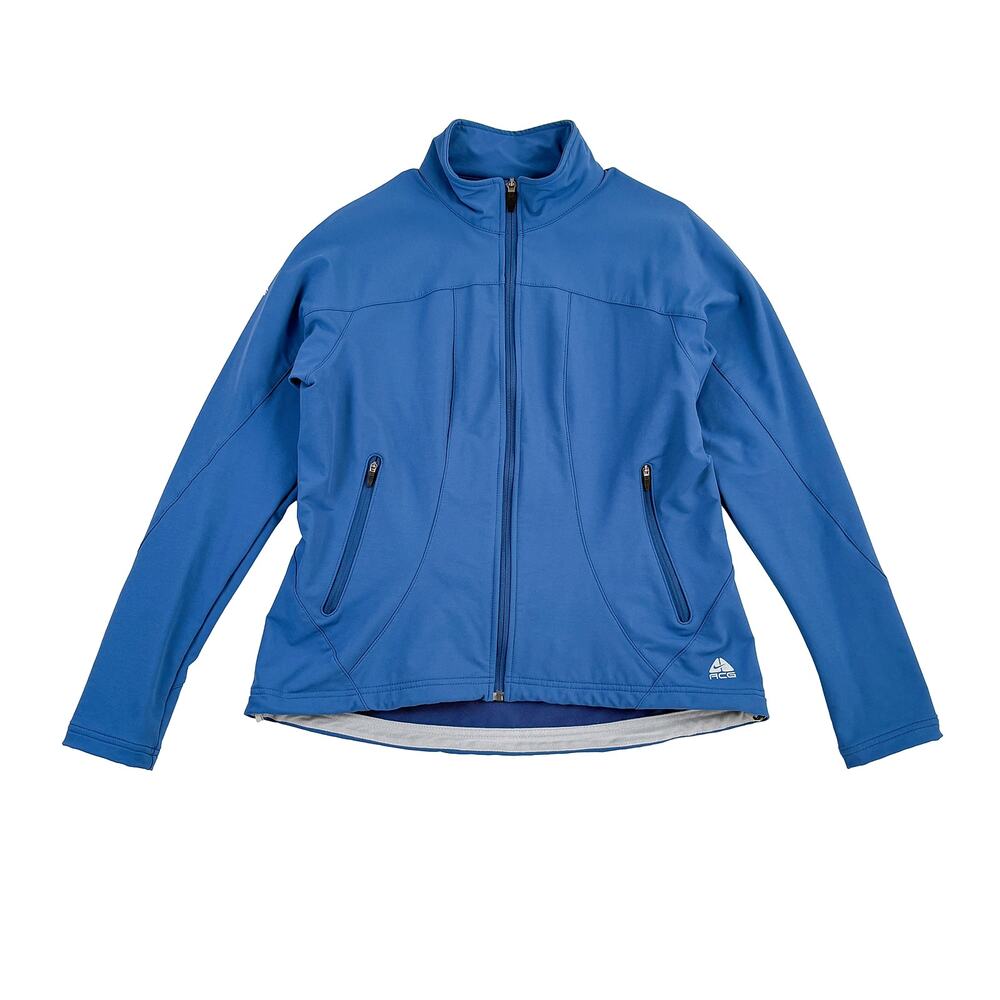 Nike ACG Jacket Women L Blue Soft Shell Gorpcore Hiking Techwear Windbreaker